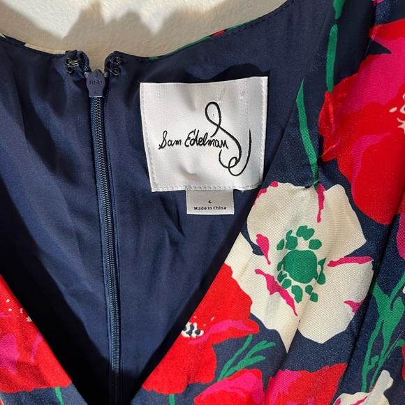 NWOT Sam Edelman Crossover V-Neck Floral Flowy Sleeveless Dress - Picture 7 of 11